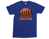 Cricket Evolution T-Shirt Funny Tee for Cricketers Batting Sports Gift