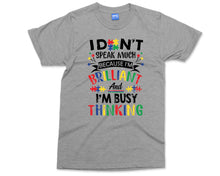 Brilliant Autism T-shirt Don't Speak Much Tee Autistic Awareness Gifts