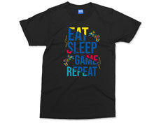 Funny Gaming T-shirt Eat Sleep Game Repeat Tumbler Tee Gamer Gift Top