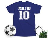 Personalised Kids Football T-shirt Custom Name Number Footballer Gifts