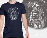 Big Rottweiler T-Shirt Dog Lover Unisex Gift Pet Top Black and White