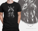 Dark Unicorn T-shirt Horse Streetwear Shirt Animal Art Lovers Gift Tee