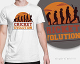 Cricket Evolution T-Shirt Funny Tee for Cricketers Batting Sports Gift