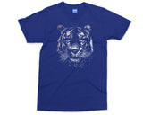 Majestic Tiger Face Wildlife T-shirt Monochrome Big Cat Lover Gift Tee