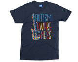 Autism Awareness Guitar T-Shirt Autistic Kids Parents Support Gift Tee