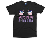 Funny Anime T-shirt Eyes Up Here Tee Kawaii Waifu Japanese Manga Gifts