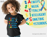 Autism Awareness Day T-shirt Always Amazing Sometimes Mysterious Tee