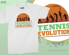 Funny Evolution of Tennis T-shirt Racquet Player Gift Top for Him Her