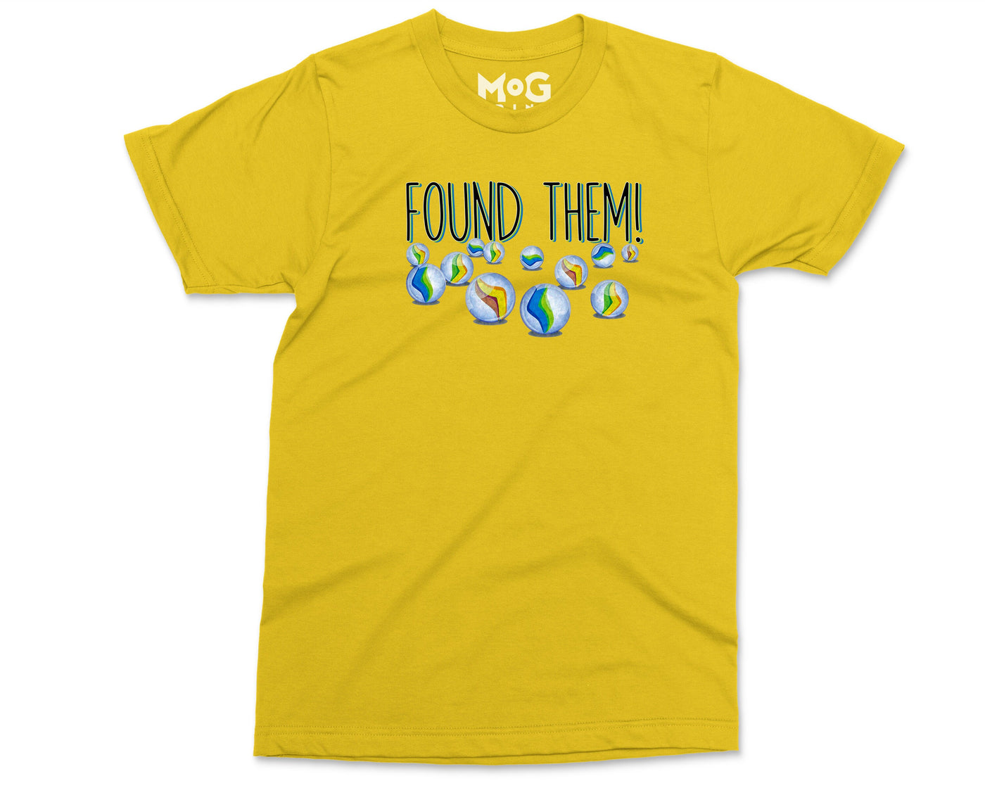 Funny Found Them Marbles T-shirt Joke Tee Retro Gifts for Kids Adults