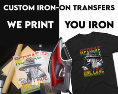 Personalised Iron On Heat Transfers, For T-shirt Garments Custom Design Print, Personalised Photo & Text, Full Colour Iron-On Shirt Gift
