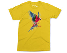 Colourful Parrot Art T-shirt Exotic Rare Birds Gift Tee for Birdwatcher