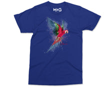Colourful Parrot Art T-shirt Exotic Rare Birds Gift Tee for Birdwatcher