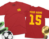 Spain Football Custom Jersey Spanish Soccer Sports Gift Fans Tee