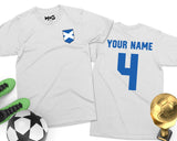 Scotland Football T-shirt Scottish Soccer Personalised Name Sport Tee