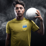 Ukraine Football T-shirt Ukrainian Flag Badge National Tour Gift Tee