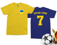 Ukraine Football T-shirt Ukrainian Flag Badge National Tour Gift Tee