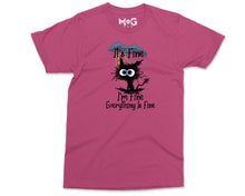 It's fine I'm Fine Everything Is Fine Funny Sad Crying Cat Cute Tee