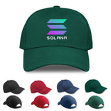 Solana Logo Baseball Cap, Sol Cryptocurrency Hat, Solana Investor Gift, Solana Hat, Investor Dad Brother, Crypto Bull - Adult Unisex