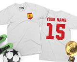 Spain Football Custom Jersey Spanish Soccer Sports Gift Fans Tee