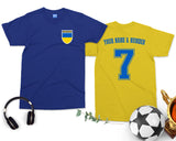 Ukraine Football T-shirt Ukrainian Flag Badge National Tour Gift Tee