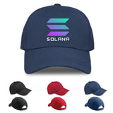 Solana Logo Baseball Cap, Sol Cryptocurrency Hat, Solana Investor Gift, Solana Hat, Investor Dad Brother, Crypto Bull - Adult Unisex