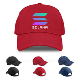 Solana Logo Baseball Cap, Sol Cryptocurrency Hat, Solana Investor Gift, Solana Hat, Investor Dad Brother, Crypto Bull - Adult Unisex