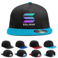Solana Logo Snapback Hat, Sol Cryptocurrency Hat, Solana Investor, Solana Investor Dad Brother, Crypto Bull Adult Size Gift For Him