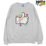 Numbers Day 2024 Sweatshirt Thumbs Up Top World Maths Day Event Gifts