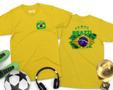 Brazil Flag T-shirt Brazilian Tour Football Jersey For Fans Footballer