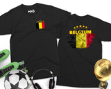 Belgium Flag Shirt Trendy Summer Football Unisex Soft Souvenir Tee