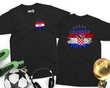 Croatia Football T-shirt Croatian Flag Fudbal World Cup Support Tee