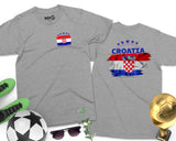 Croatia Football T-shirt Croatian Flag Fudbal World Cup Support Tee