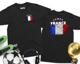 France World Cup Football T-Shirt Men Women Kids Les Bleus Flag Tee