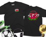 Wales Football T-Shirt Cymru Welsh Flag Soccer Team Support Jersey Top