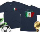 Mexican Flag T-Shirt Round Neck Summer Mexico Football Team Gift Tee