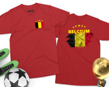 Belgium Flag Shirt Trendy Summer Football Unisex Soft Souvenir Tee