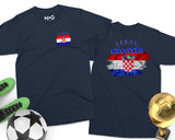 Croatia Football T-shirt Croatian Flag Fudbal World Cup Support Tee