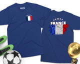 France World Cup Football T-Shirt Men Women Kids Les Bleus Flag Tee