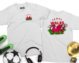 Wales Football T-Shirt Cymru Welsh Flag Soccer Team Support Jersey Top