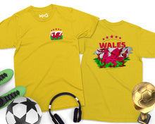 Wales Football T-Shirt Cymru Welsh Flag Soccer Team Support Jersey Top