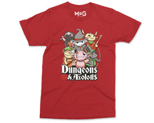 Dungeons and Axolotls T-shirt DnD Dungeon Master Funny RPG Gift Tee