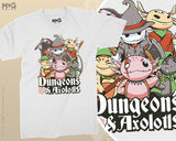 Dungeons and Axolotls T-shirt DnD Dungeon Master Funny RPG Gift Tee