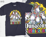 Dungeons and Unicorns T-Shirt D&D Dungeon Master RPG Parody Gaming Tee