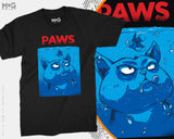 Paws Jaws Cat T-Shirt Cute Kitty Fish Parody Funny Pet Owner Shirt