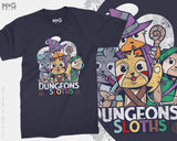 Dungeons and Sloths DnD Funny RPG Gamers Sloth Graphic Gaming T-Shirt