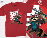 Japanese Raccoon Dog T-shirt Anime Samurai Ninja Avatar Otaku Tee