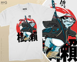 Japanese Slayer Sloth T-shirt Anime Manga Kanji Text Samurai Katana Tee