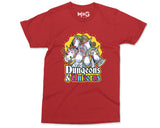 Dungeons and Unicorns T-Shirt D&D Dungeon Master RPG Parody Gaming Tee