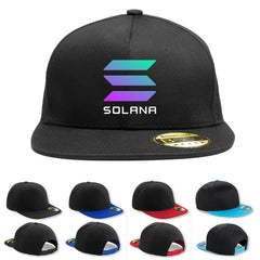 Solana Logo Snapback Hat, Sol Cryptocurrency Hat, Solana Investor, Solana Investor Dad Brother, Crypto Bull Adult Size Gift For Him