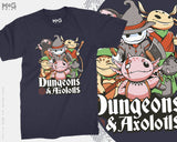 Dungeons and Axolotls T-shirt DnD Dungeon Master Funny RPG Gift Tee